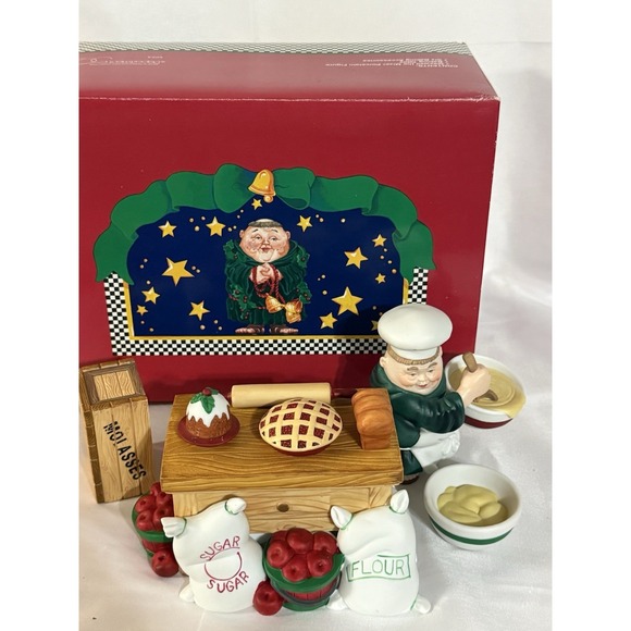 Department 56 Other - Vintage‎ Dept 56 Maxwell the Mixer Porcelain Baking Set #9372-6 Complete Box